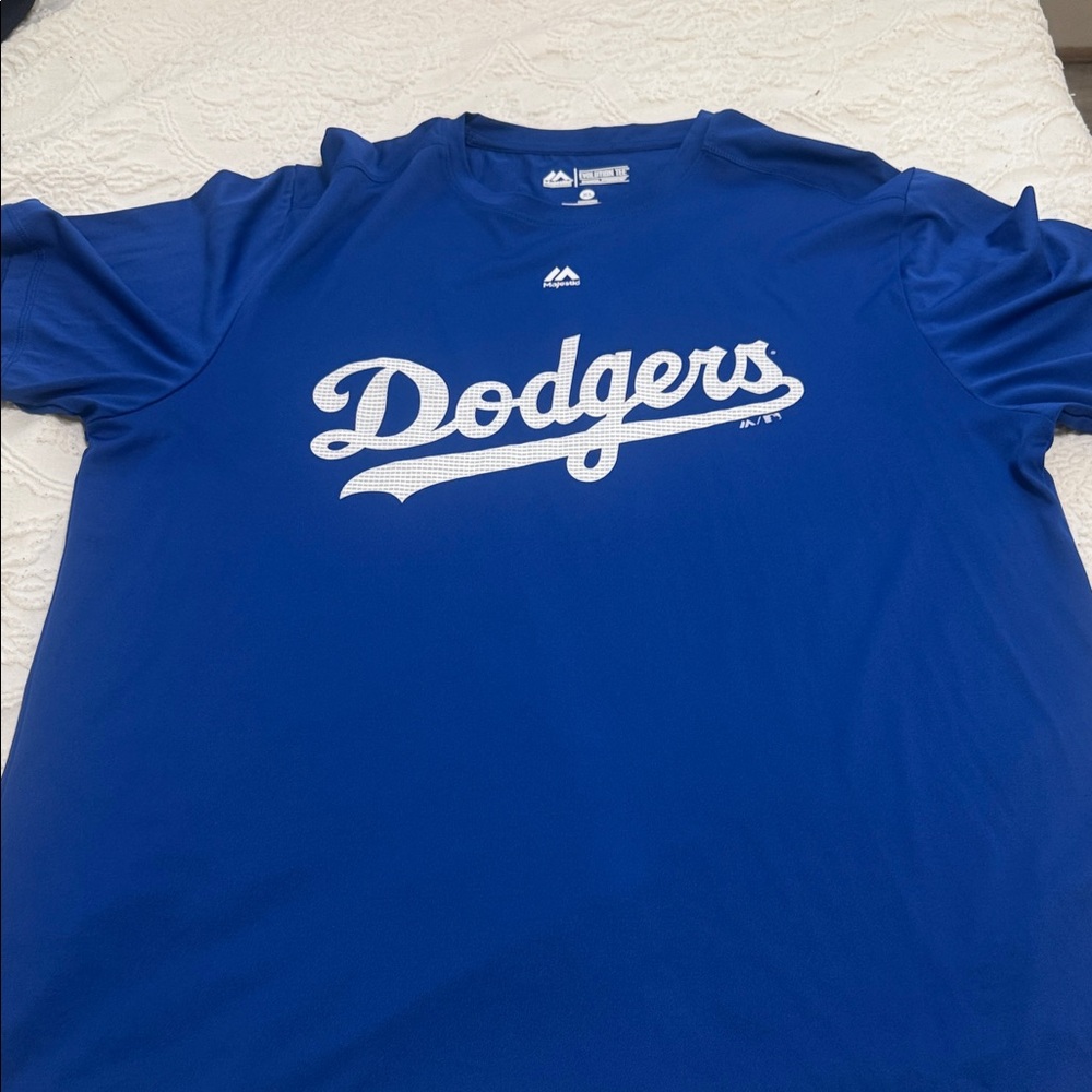 Majestic Blue Dodgers Short Sleeve Tee